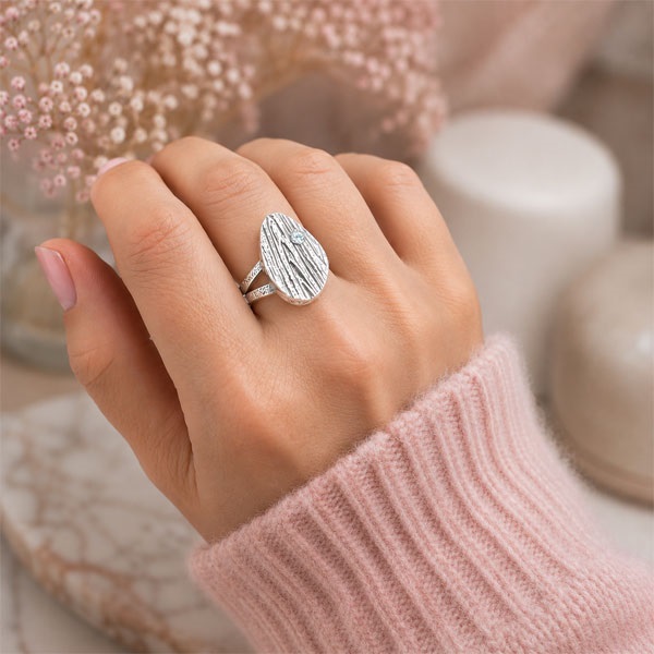 Серебряное кольцо Дафна