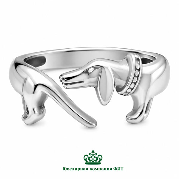 Серебряное кольцо Такса