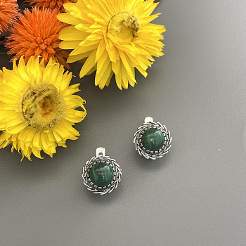 Серебряные серьги Движение  