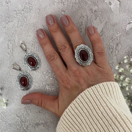 Серебряные серьги Любава  