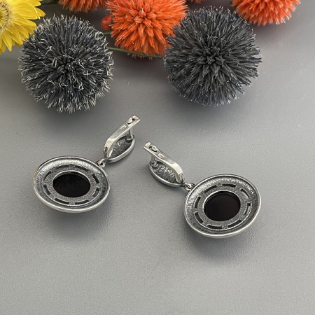 Серебряные серьги Торжество
