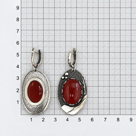 Серебряные серьги Лагуна