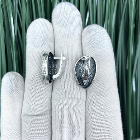 Серебряные серьги Дафна