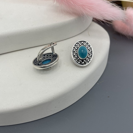 Серебряные серьги Соломка