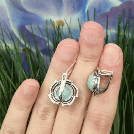 Серебряные серьги Фейерверк