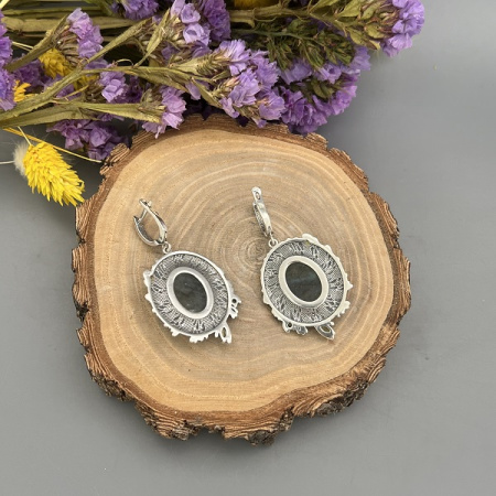 Серебряные серьги Фантазия  лайт