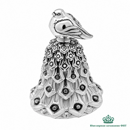 Серебряный колокольчик Снегирь