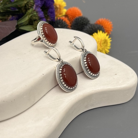 Серебряные серьги Афина 