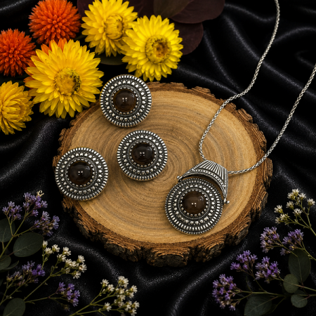 Серебряные серьги Византия   