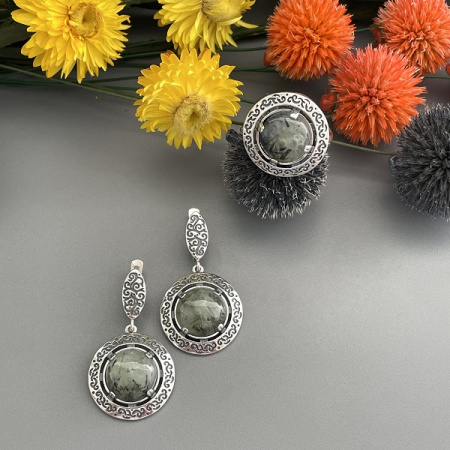 Серебряные серьги Торжество
