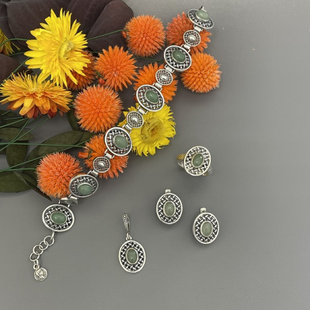 Серебряные серьги Соломка 