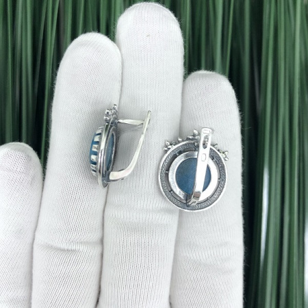 Серебряные серьги Нимфа