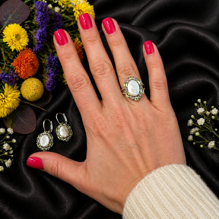Серебряные серьги Монплезир