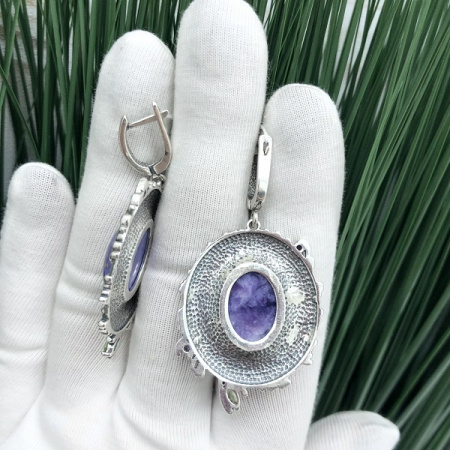 Серебряные серьги Фантазия