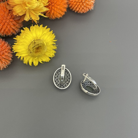 Серебряные серьги Соломка 