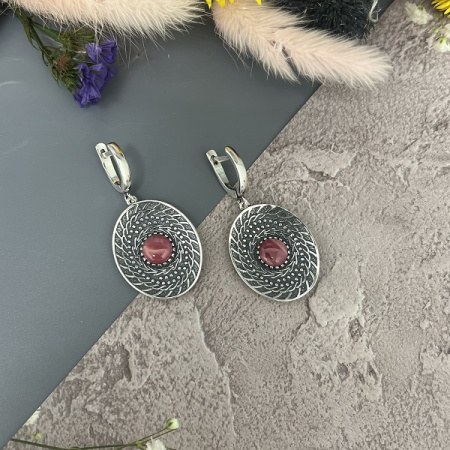 Серебряные серьги София 
