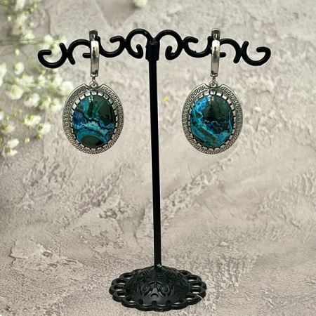 Серебряные серьги Афина 