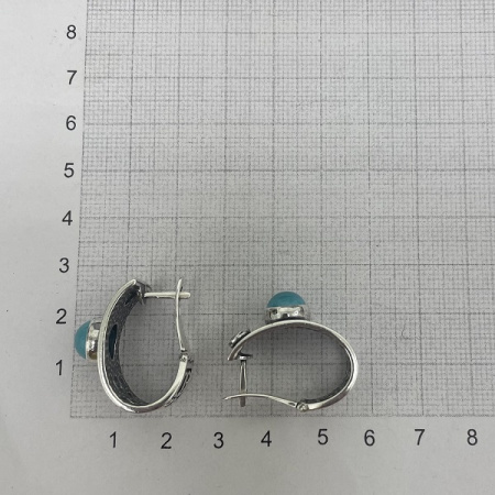 Серебряные серьги  Батискаф