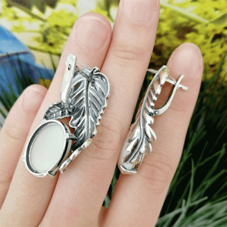 Серебряные серьги Капля росы