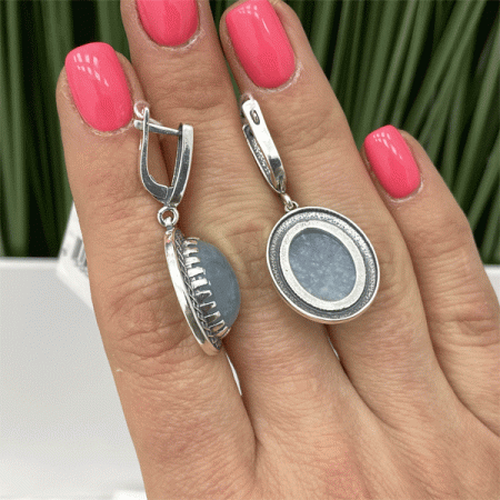 Серебряные серьги Мелодия 