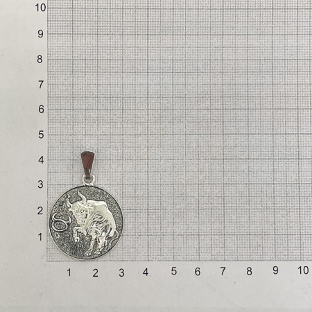 Серебряный кулон Знак зодиака Телец