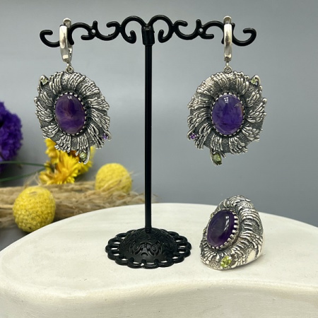 Серебряные серьги Фантазия