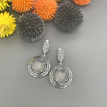 Серебряные серьги Торжество