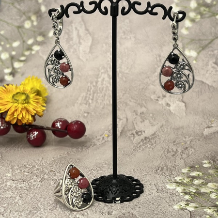 Серебряные серьги Карамель