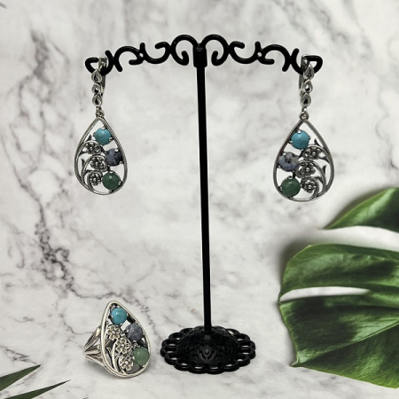 Серебряные серьги Карамель