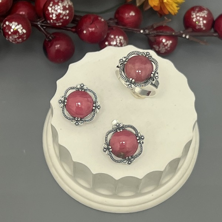 Серебряные серьги Барокко