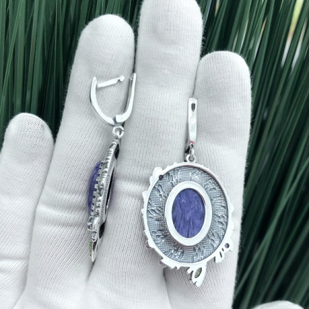 Серебряные серьги Фантазия лайт