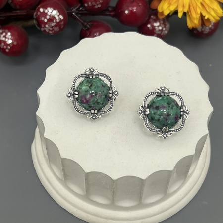 Серебряные серьги Барокко  