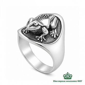 Серебряное кольцо Лягушечка
