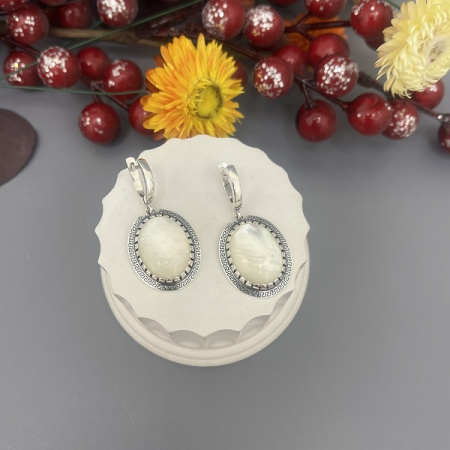 Серебряные серьги Афина 