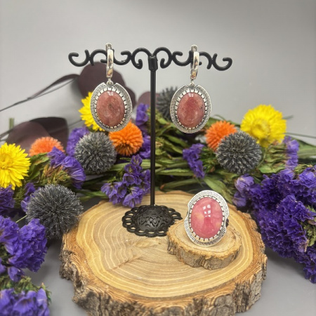 Серебряные серьги Афина