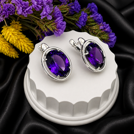 Серебряные серьги Круиз