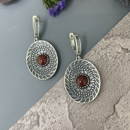 Серебряные серьги София 
