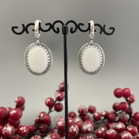 Серебряные серьги Афина 