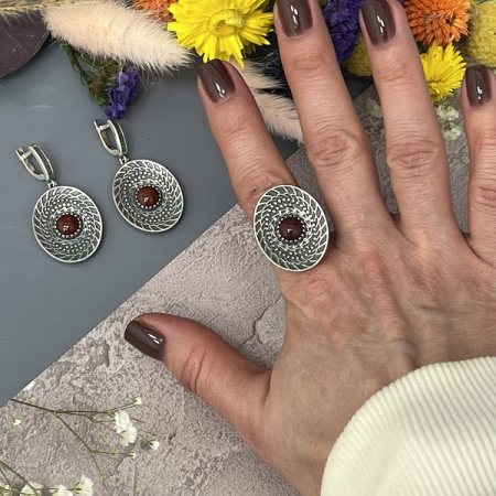 Серебряные серьги София 