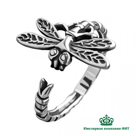 Серебряное кольцо Стрекоза