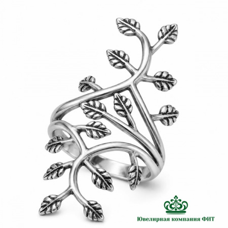 Серебряное кольцо Березка