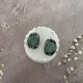 Серебряные серьги Маки 