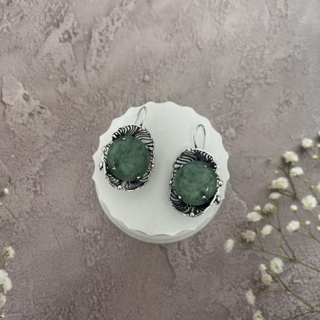 Серебряные серьги Маки 