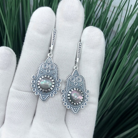 Серебряные серьги Глория