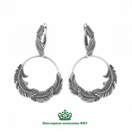 Серебряные серьги Воздушные