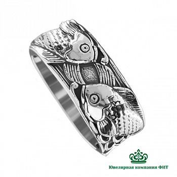 Серебряное кольцо Рыбы