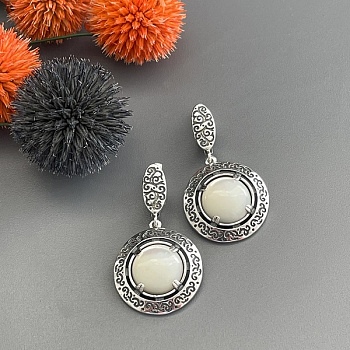 Серебряные серьги Торжество