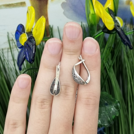 Серебряные серьги Нежность