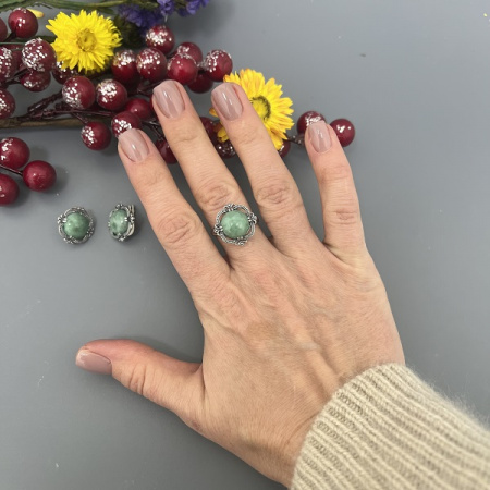 Серебряные серьги Барокко  