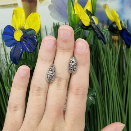 Серебряные серьги Нежность